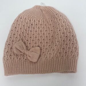 Fashion Knit Beanie With Bow Attached